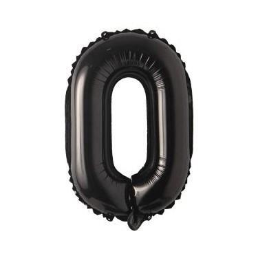 0 Rakam Folyo Balon Siyah 100cm - 1