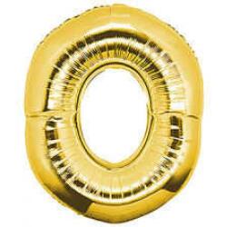 0 Rakam Folyo Balon Altın 40cm - Partici