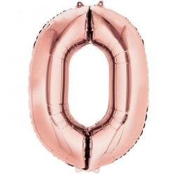 0 Rakam Folyo Balon Rose Gold 100cm - Partici