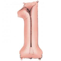 1 Rakam Folyo Balon Rose Gold 100cm - Partici
