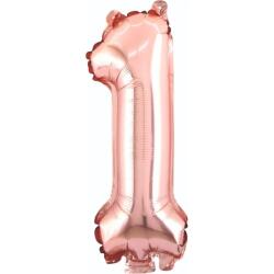 1 Rakam Folyo Balon Rose Gold 75cm - Partici