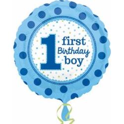 1 Yaş Erkek Doğum Günü Folyo Balon 43cm - Partici