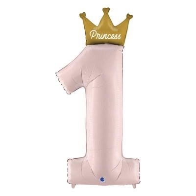 1 Yaş My Birthday Princess Folyo Balon Pembe 117 cm - 1