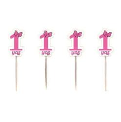 1 Yaş Pembe Papyonlu Kürdan 20'li - Partici