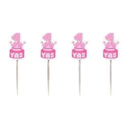 1 Yaş Taçlı Pembe Kürdan 20'li - Partici