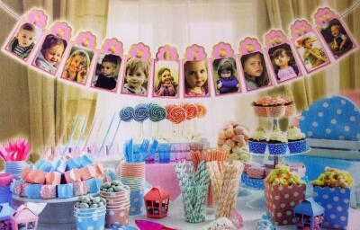 12 Ay Resimli Banner Pembe - 1