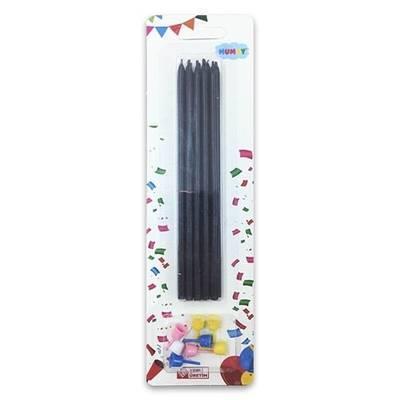 15cm Siyah Mum 10'lu - 1