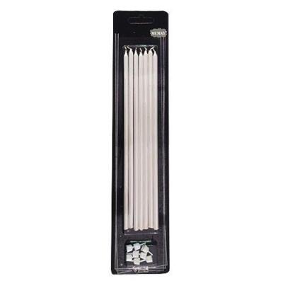 20cm Metalik Sedef Mum 7'li - 1