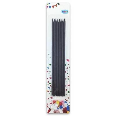 20cm Siyah Mum 7'li - 1