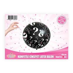 18 inç Cinsiyet Belirleme Partisi Konfetili Balon Kız Pembe - Partici