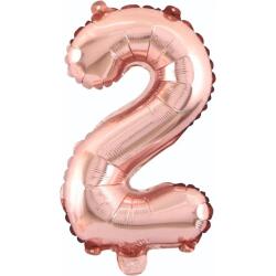 2 Rakam Folyo Balon Rose Gold 75cm - Partici