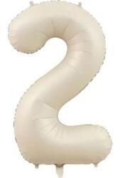 2 Rakam Folyo Balon Saten Krem 75cm - Partici