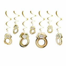 3 D Tavan Yüzük Süs Seti Gold 11'li - Partici