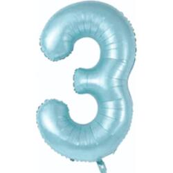 3 Rakam Folyo Balon Mavi 75cm - Partici