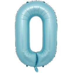 0 Rakam Folyo Balon Mavi 75cm - Partici