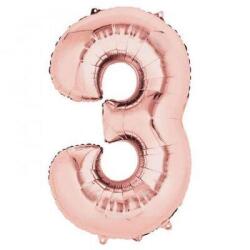 3 Rakam Folyo Balon Rose Gold 40cm - Partici