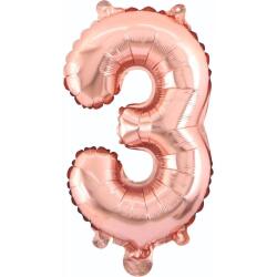 3 Rakam Folyo Balon Rose Gold 75cm - Partici