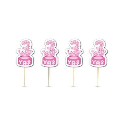 3 Yaş Taçlı Pembe Kürdan 20'li - 1