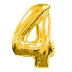 4 Rakam Folyo Balon Altın 100cm - Partici