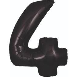 4 Rakam Folyo Balon Siyah 75cm - Partici