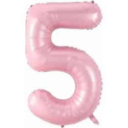 5 Rakam Folyo Balon Pembe 75cm - Partici