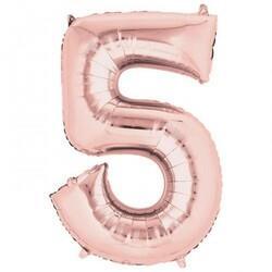 5 Rakam Folyo Balon Rose Gold 40cm - Partici