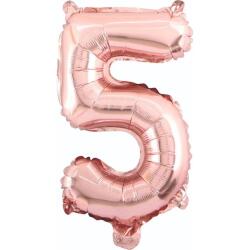 5 Rakam Folyo Balon Rose Gold 75cm - Partici