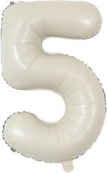 5 Rakam Folyo Balon Saten Krem 75cm - Partici