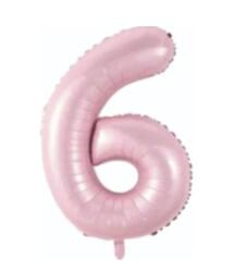 6 Rakam Folyo Balon Pembe 75cm - Partici
