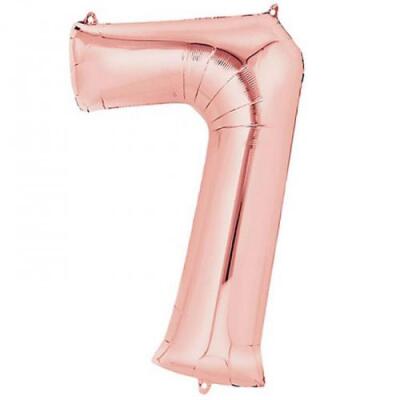 7 Rakam Folyo Balon Rose Gold 100cm - 1