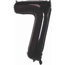 7 Rakam Folyo Balon Siyah 75cm - Partici
