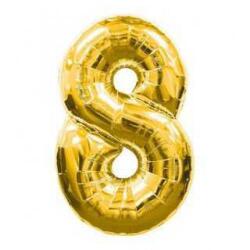 8 Rakam Folyo Balon Altın 100cm - Partici