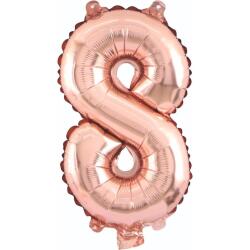 8 Rakam Folyo Balon Rose Gold 75cm - Partici