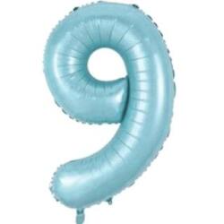 9 Rakam Folyo Balon Mavi 75cm - Partici