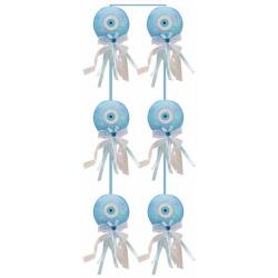 Açık Mavi Nazar Boncuğu Strafor Zincir Süs - Partici