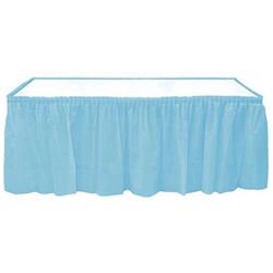 Açık Mavi Plastik Masa Eteği - Partici