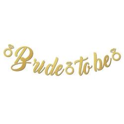 Altın Bride To Be Harf Banner - Partici