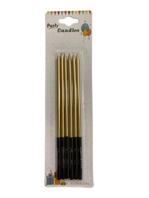 15cm Altın Çubuk Mum 6'lı - 1