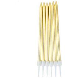 12cm Altın Çubuk Mum 6'lı - Partici