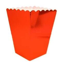 Metalik Kırmızı Mısır Kutusu 8'li - Partici