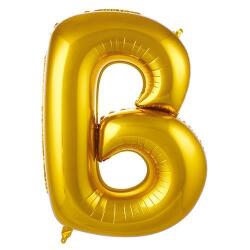 B Harf Folyo Balon Altın 100cm - Partici