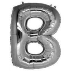 B Harf Folyo Balon Gümüş 40cm - Partici