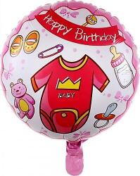 Baby Pembe Folyo Balon 18 inç - Partici