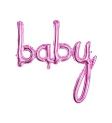 Baby Pembe Folyo Balon 95x60cm - Partici