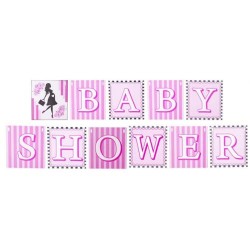 Baby Shower Pembe Banner - Thumbnail