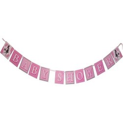 Baby Shower Pembe Banner - Thumbnail