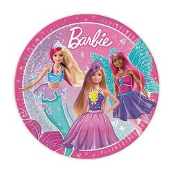 Barbie Temalı Karton Tabak 23cm 8li - Partici
