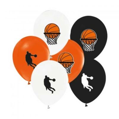 Basketbol Temali Balon 5'li Karışık Renk - 1