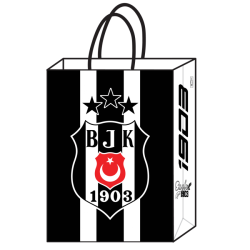 Beşiktaş Büküm Saplı Kağıt Çanta 18x24cm 12'li - Partici