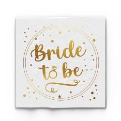 Beyaz Bride To Be Gold Peçete - Partici